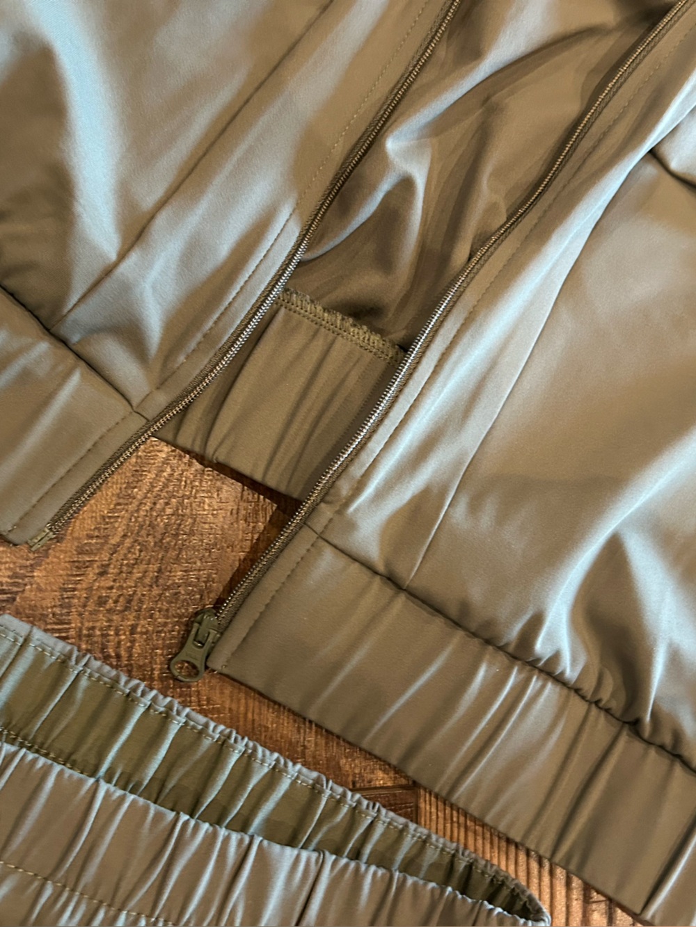 Women's Olive Green Track Jacket & Jogger Set - Picture 9 of 12
